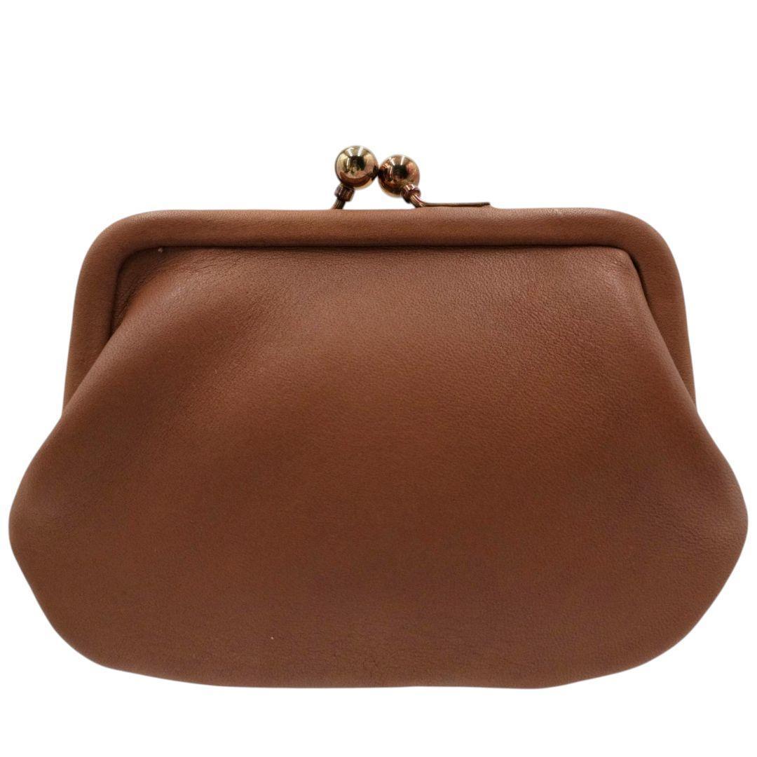 小物 Old Coach kiss lock coin purse Leather