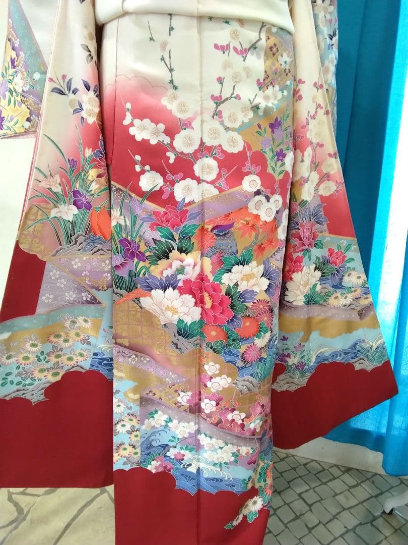 振袖フルセット、正絹振袖成人式、重ね衿、帯揚げ帯締め、西陣袋帯、