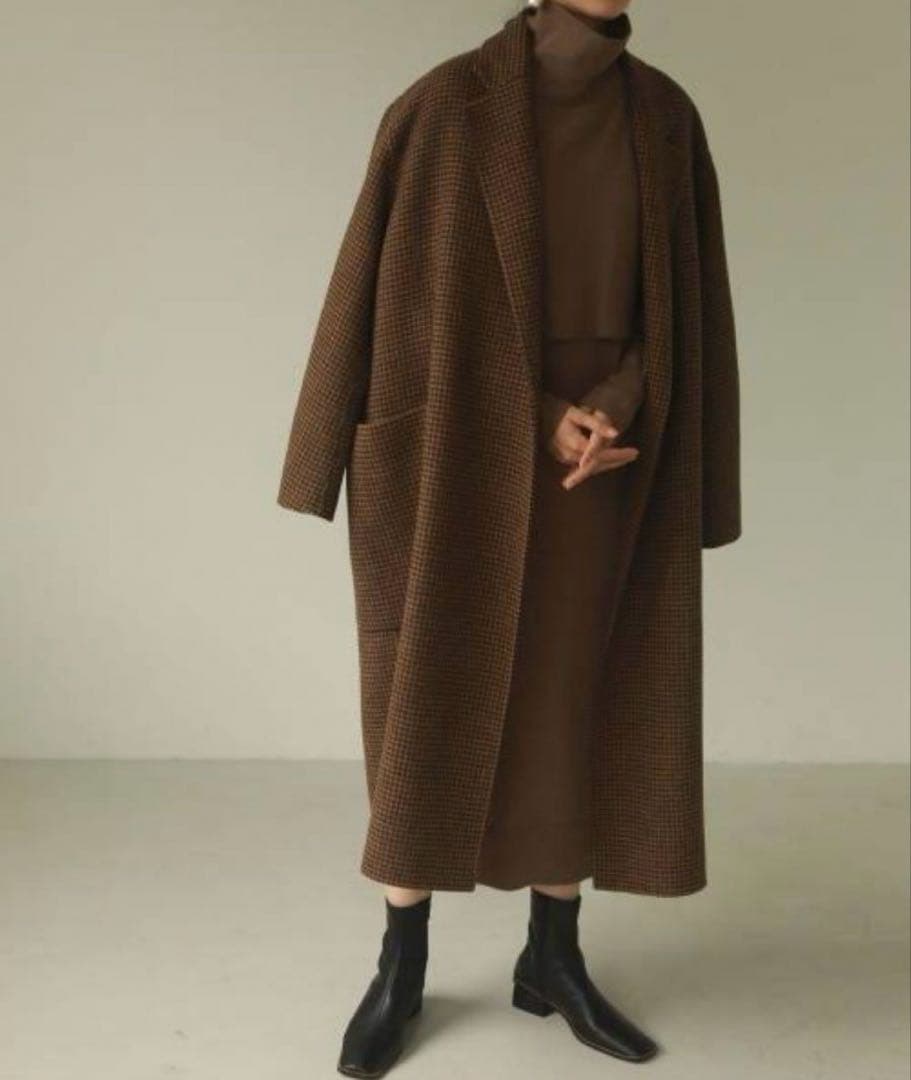 s*o様 TODAYFUL チェック柄ロングコート 38