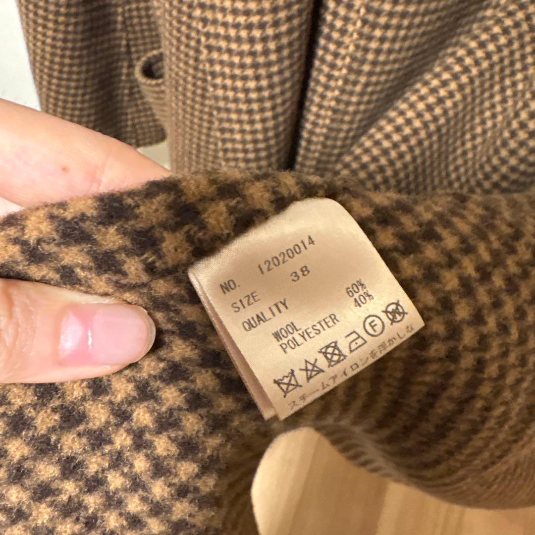 s*o様 TODAYFUL チェック柄ロングコート 38