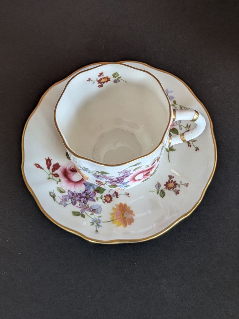 イギリス アンティーク ロイヤルクラウンダービー コーヒーカップ トリオ