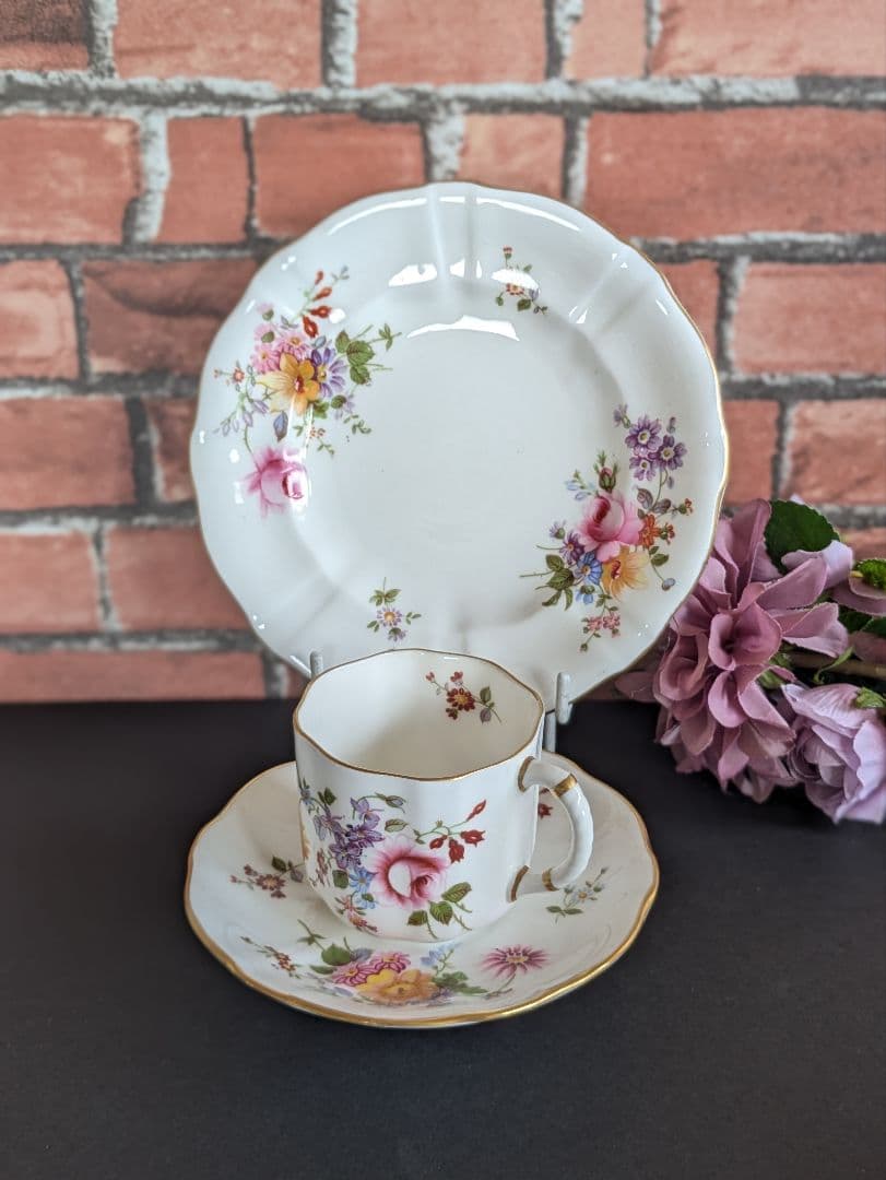 イギリス アンティーク ロイヤルクラウンダービー コーヒーカップ トリオ