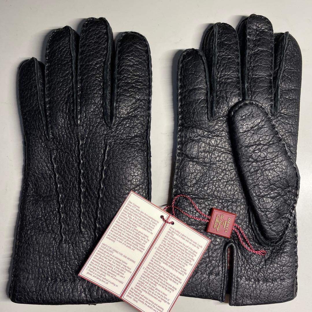 デンツ ペッカリー ブラック サイズ7-1/2 カシミア製ライニング