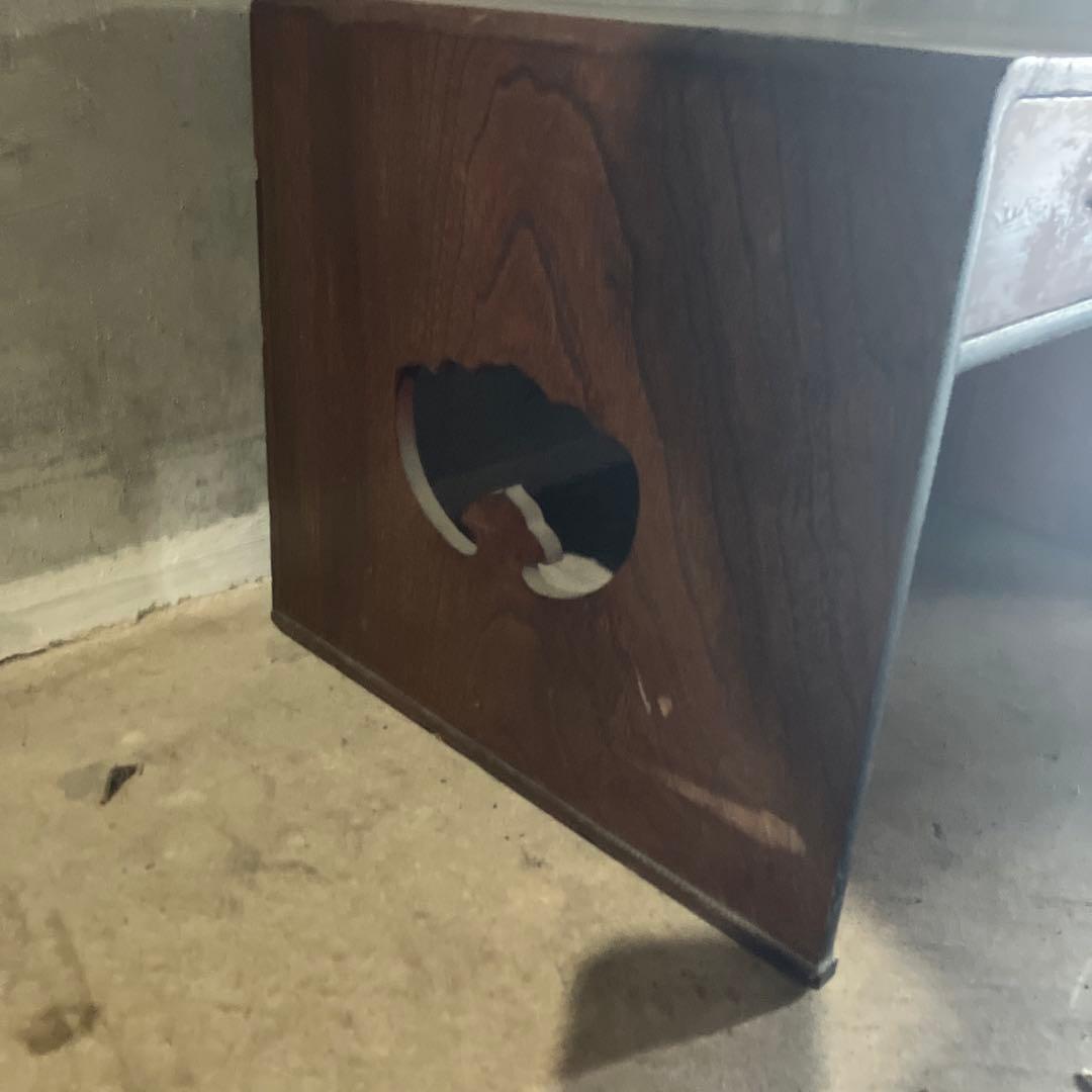 昭和レトロ 文机 花柄 デスク テーブル 薔薇 時代物 片袖 座机 ローテーブル