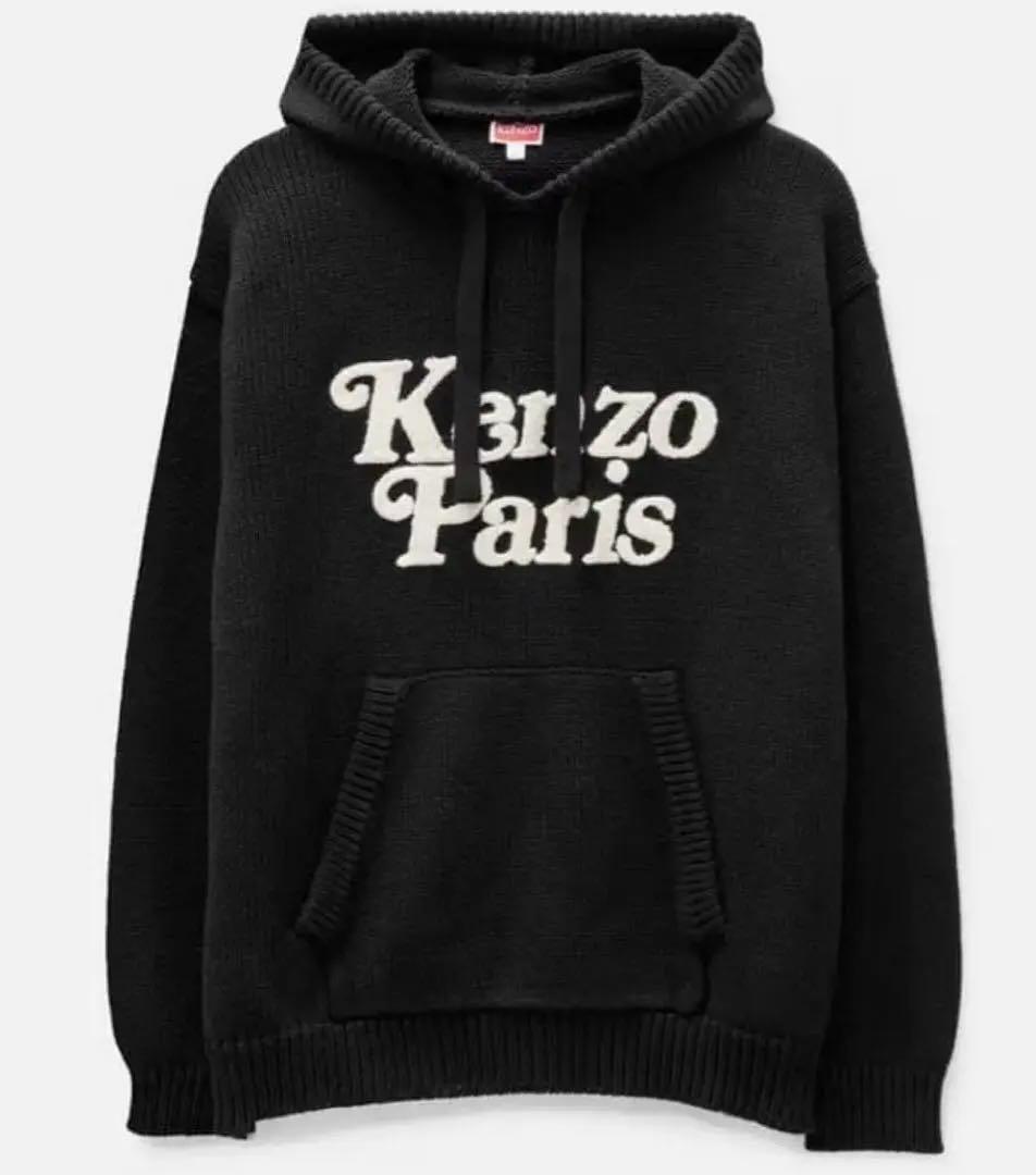 【未使用】Kenzo x Verdy インターシャニット パーカー ブラック