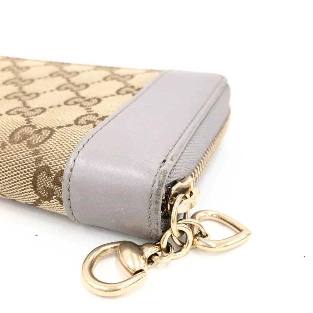 GUCCI グッチ レディース フ長財布 GG柄キャンバス　ラウンドファスナー