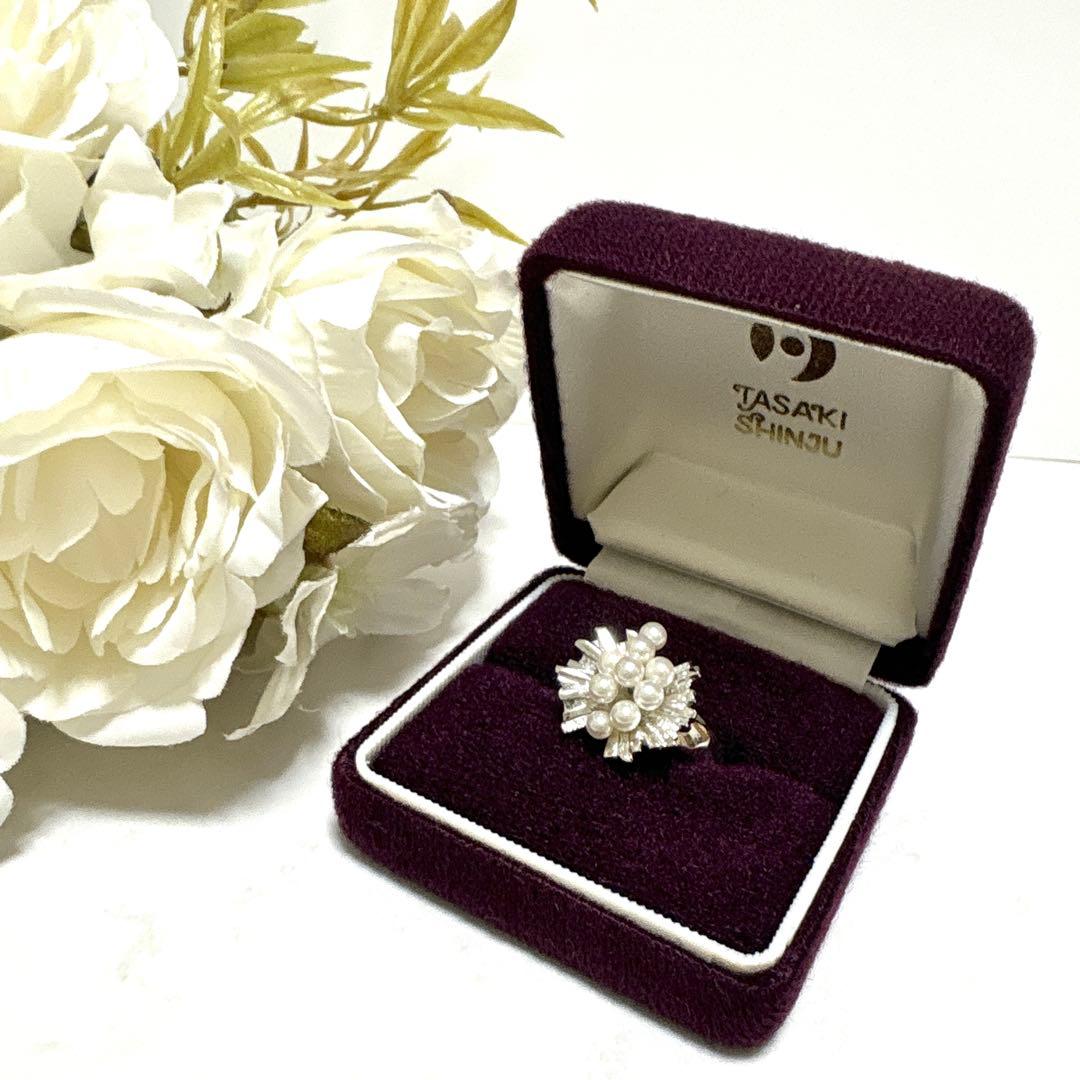 希少✨TASAKI タサキ あこや 本真珠 ベビーパール リング 11号 SV