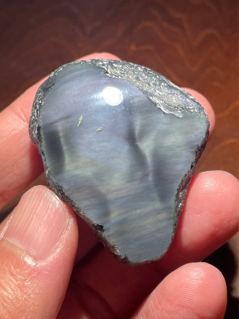 研磨品　十勝石玲瓏　グリーンベースオーロラ　レインボーオブシディアン