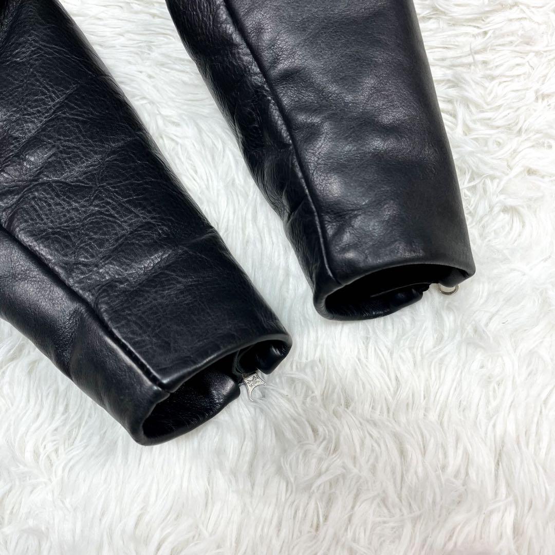 美品 バンソン 希少タイプD レザージャケット 裏地キルティング ロゴ総柄