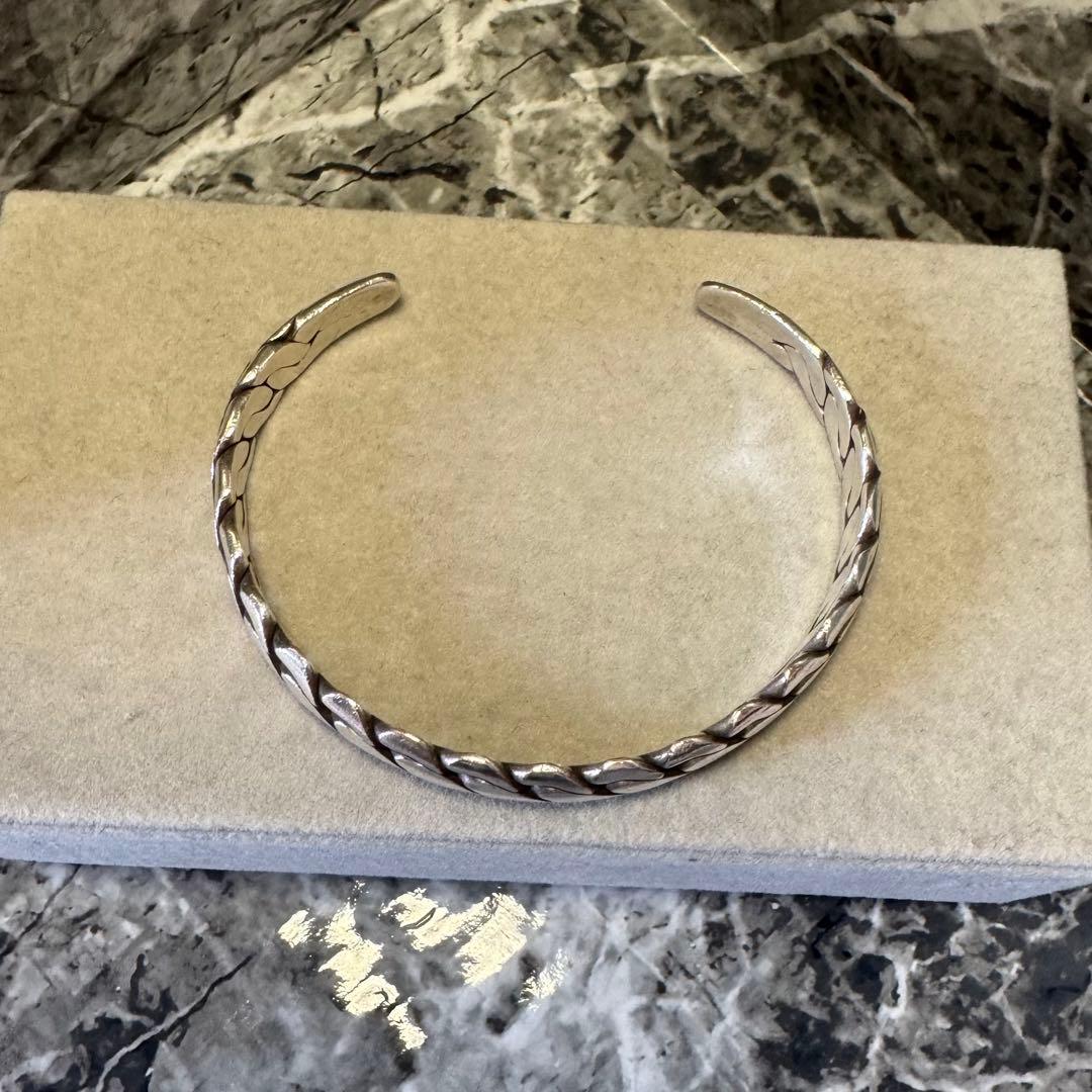 カレンシルバー 編み込み バングル 34g