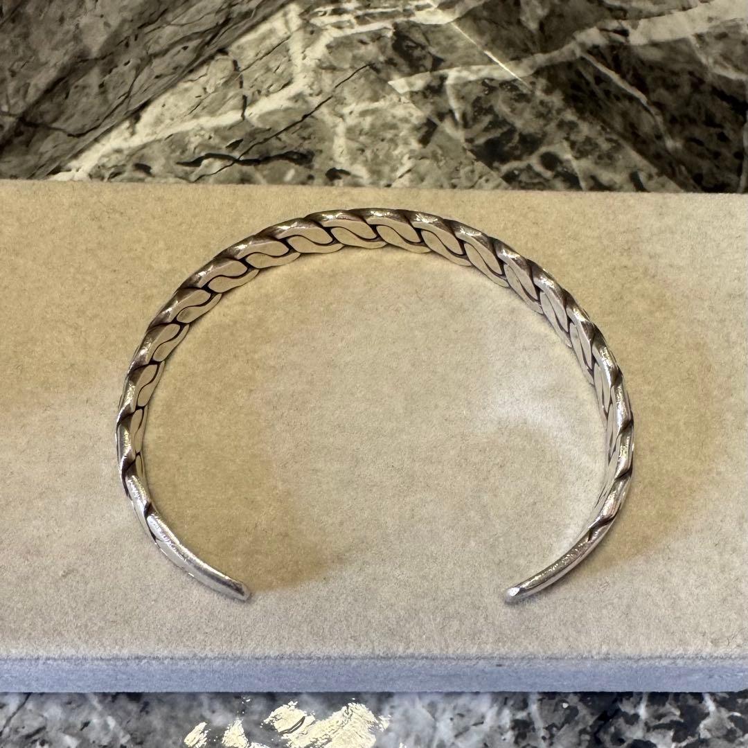 カレンシルバー 編み込み バングル 34g