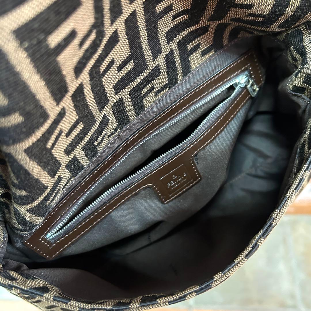 極美品 FENDI フェンディ マンマバケット ショルダーバッグ ズッカ柄