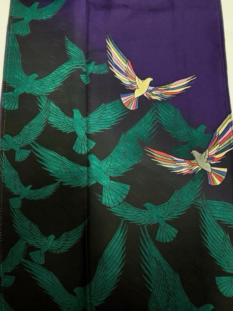 作家振袖 振袖 斉藤三才 鳥 振りぼかし 紋意匠 身丈166cm