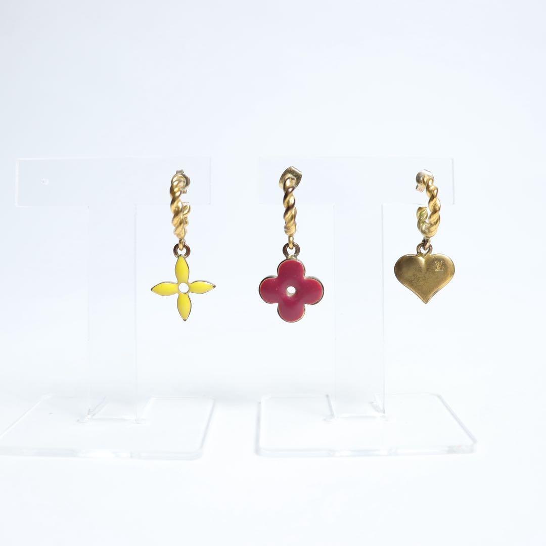 LOUIS VUITTON ルイヴィトン ピアス 3個セット　ブークルドレイユ