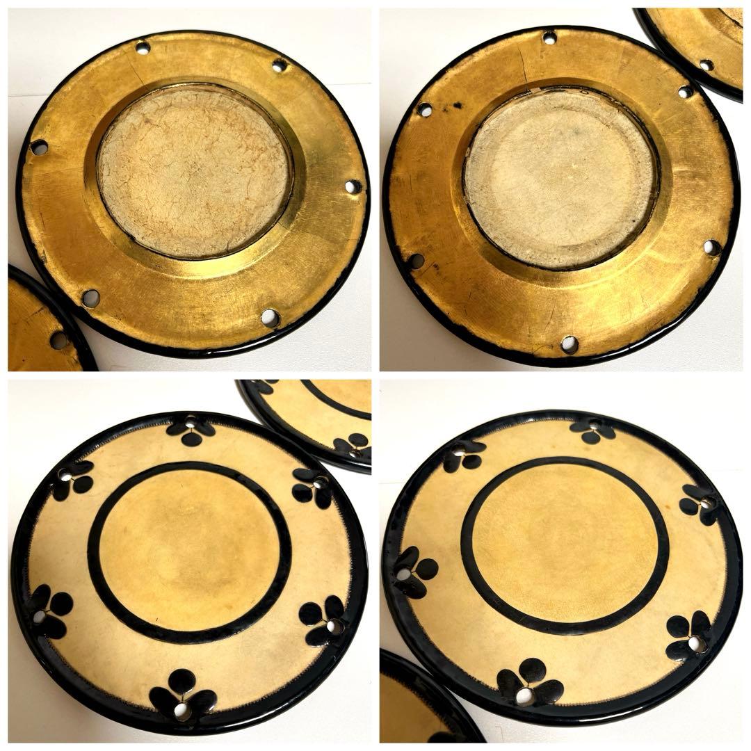 【良品】鼓　蒔絵　小鼓　胴　和楽器　漆塗り　伝統芸能　能 歌舞伎　金彩