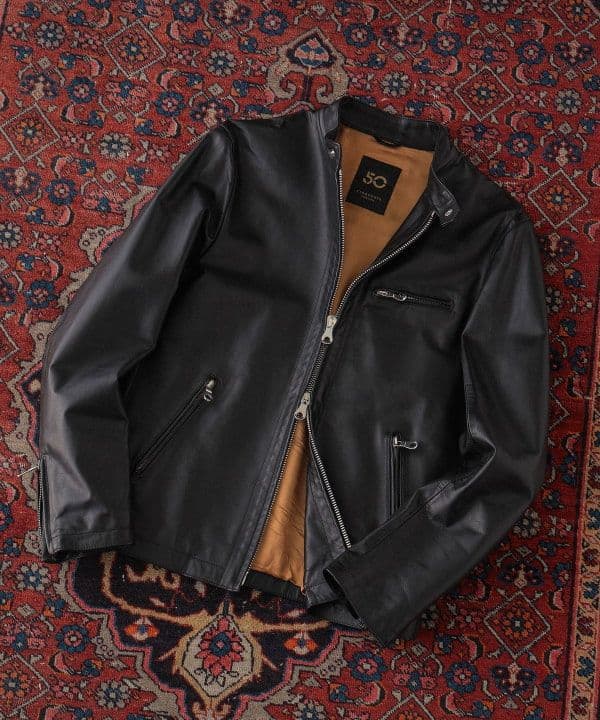 専用極美品 CINQUANTA / スタンドカラー シングルライダースジャケット