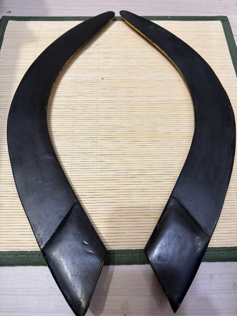 桃山期〜江戸期‼️希少‼️木製の三品‼️金彩脇立‼️前立‼️武具 甲冑‼️兜は付属しません‼️