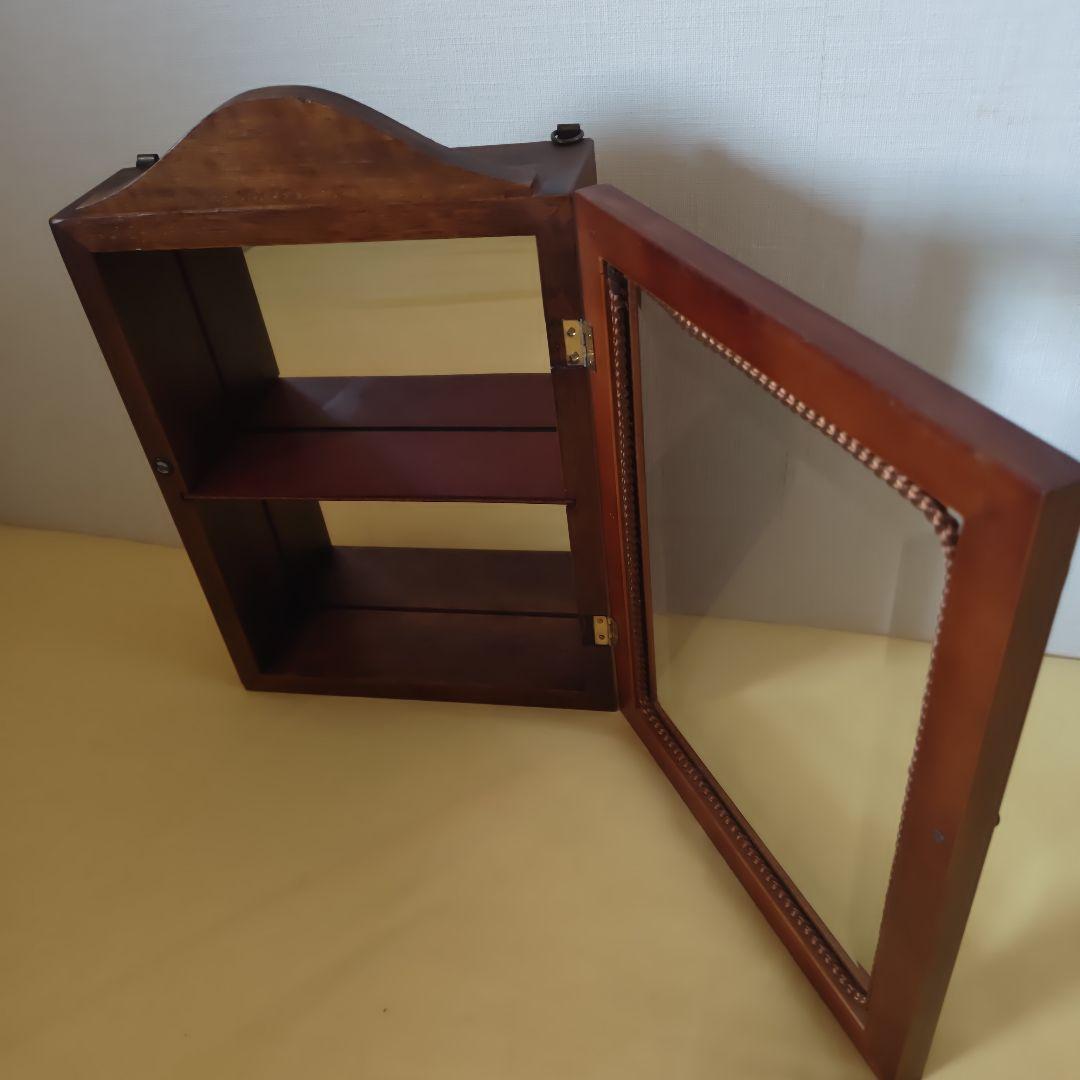 【良品】イタリア製 象嵌　ウォールキャビネット　飾り棚　吊り棚　小型