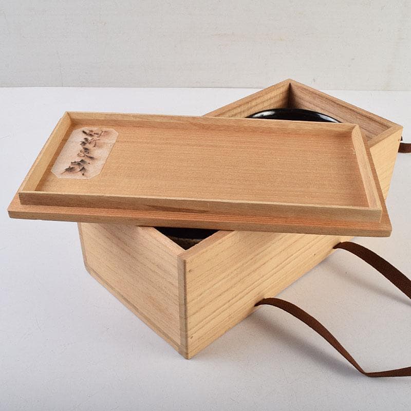 茶道具　尾形乾山作　山梅　紫陽花　茶碗　一双　共箱　V　9162