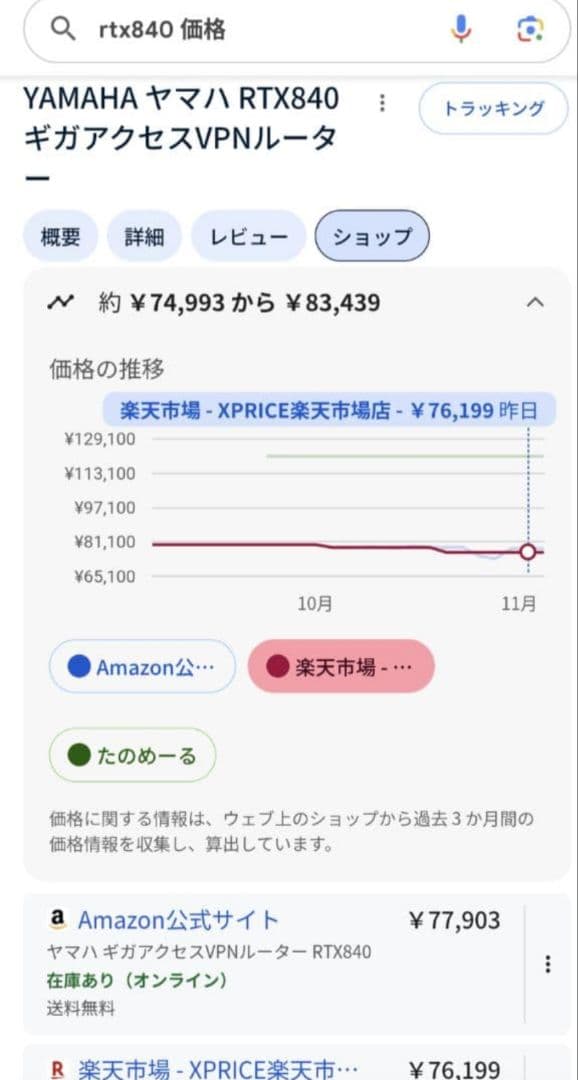 ルーター・ネットワーク機器 YAMAHA RTX840