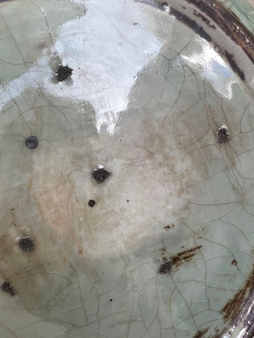 天龍寺青磁魚装飾大皿