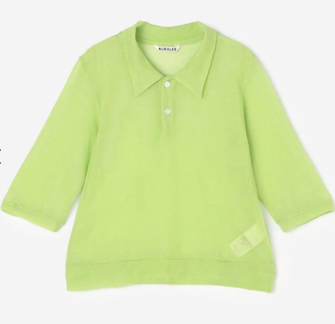 トップス AURALEE  HARD  COTTON GAUZE SHORT POLO
