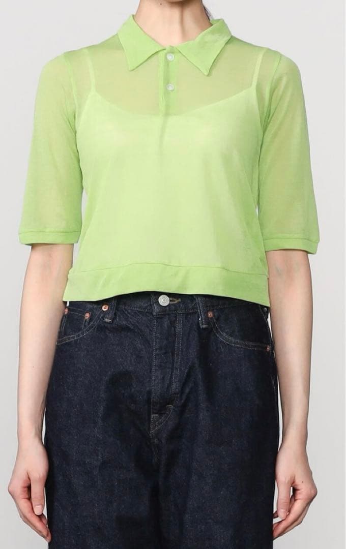 トップス AURALEE  HARD  COTTON GAUZE SHORT POLO
