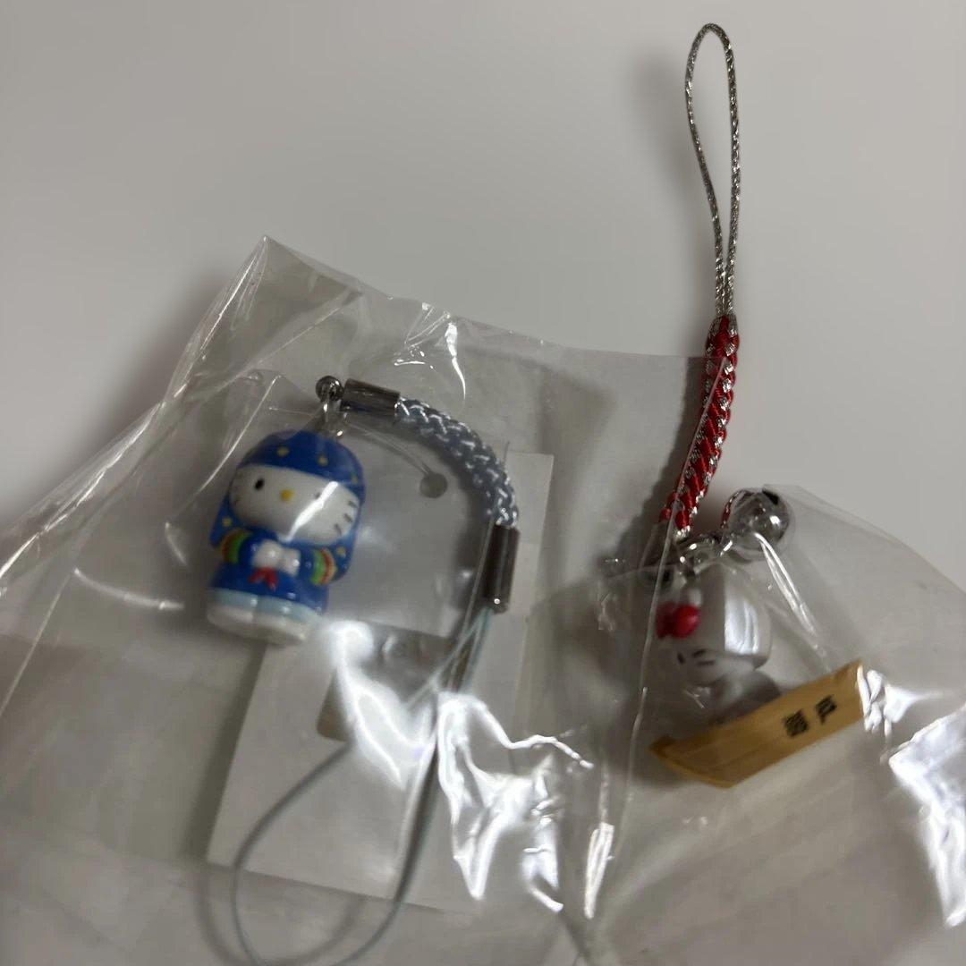 【未使用】ハローキティ ご当地根付けストラップとファスナーマスコット13個セット
