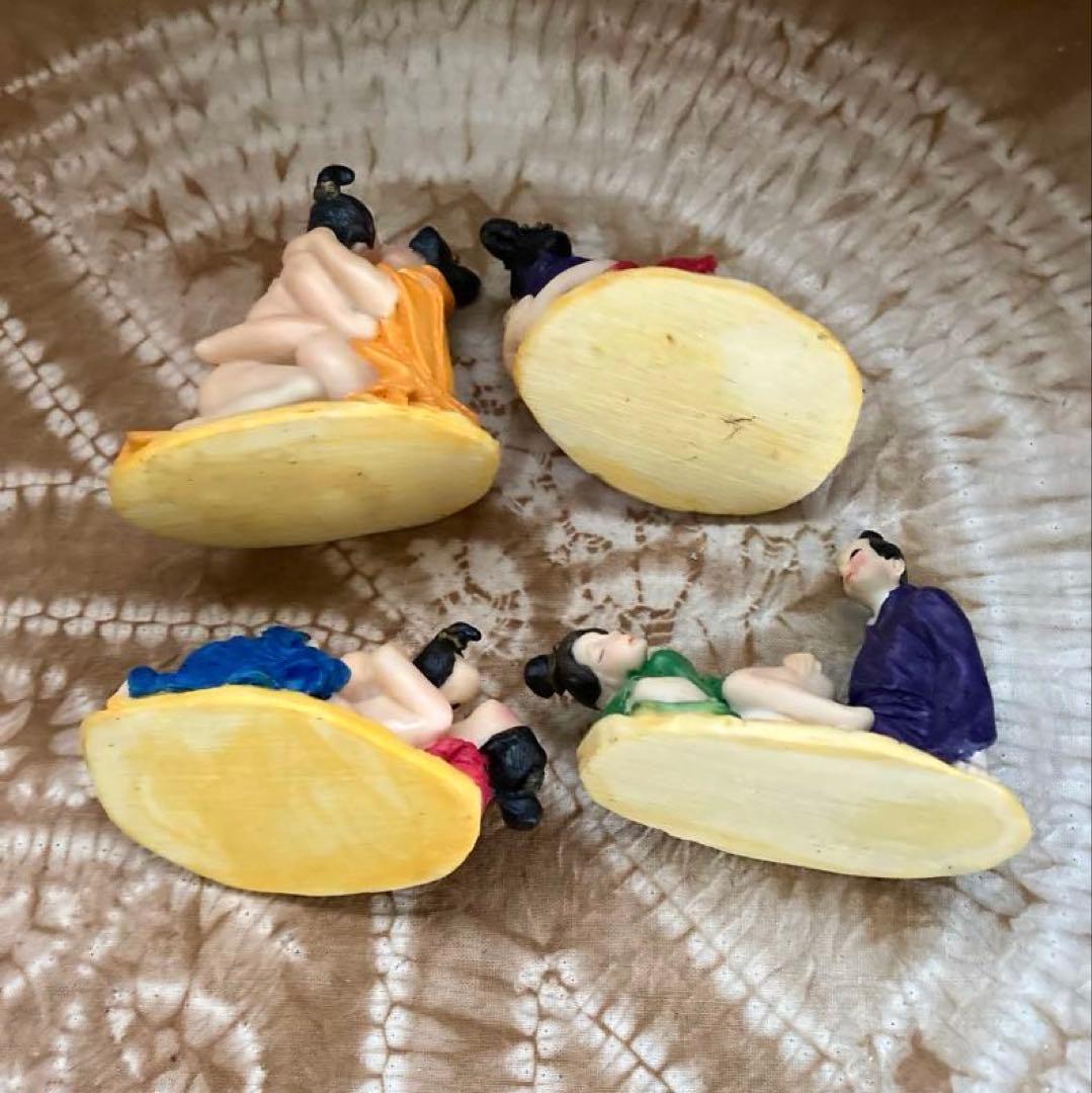 【珍品‼️】　春画陶器人形　置物　骨董品 4体セット