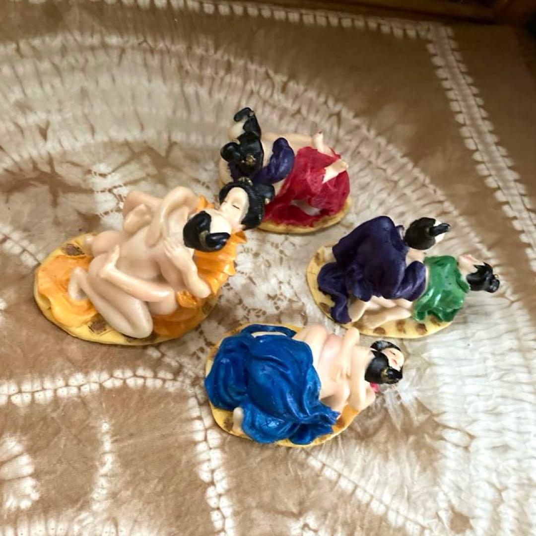 【珍品‼️】　春画陶器人形　置物　骨董品 4体セット