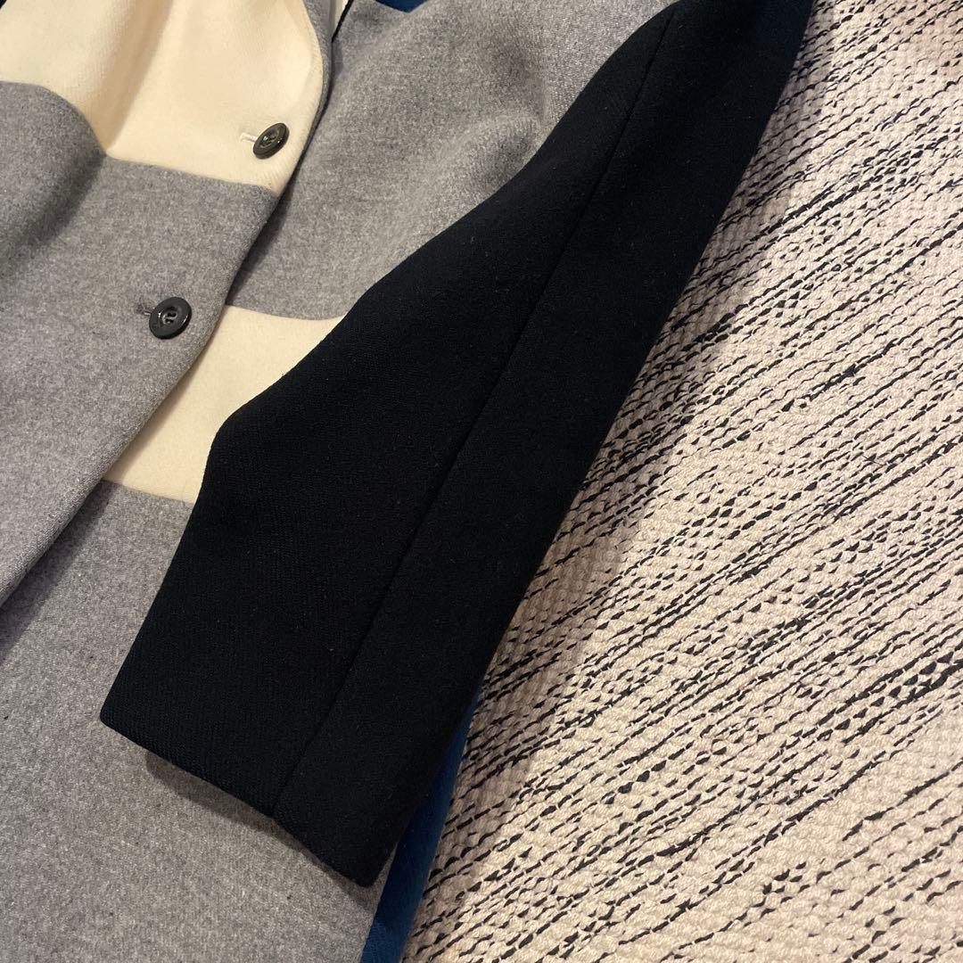 UN3D. カラーブロッキングコート 定価¥85,800