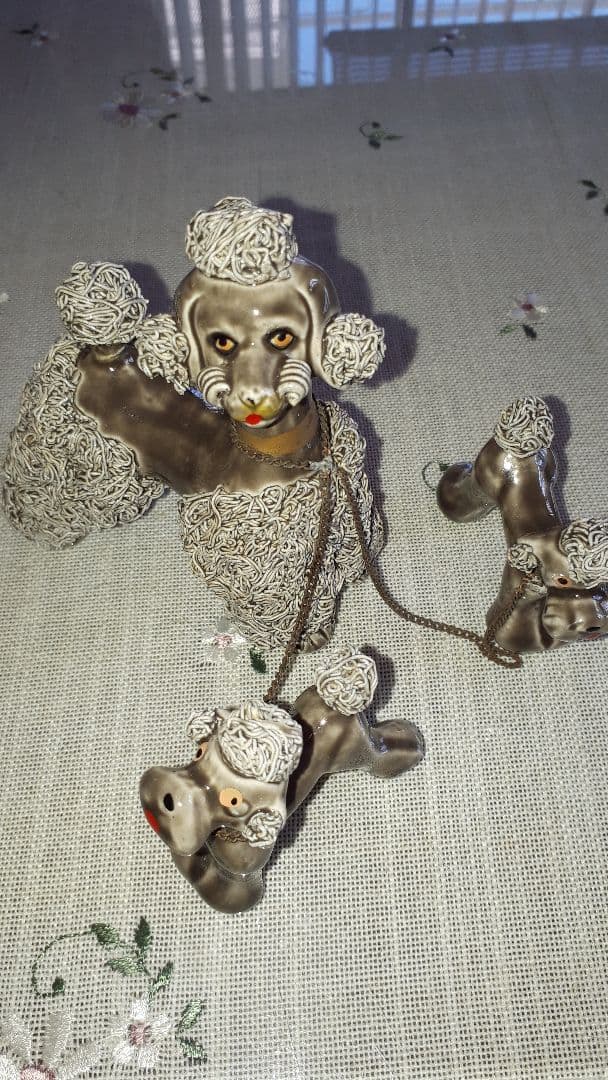 ➕本日最終再々値下げ‼️➕なんでも鑑定団催事購入アンティークプードルセット‼️