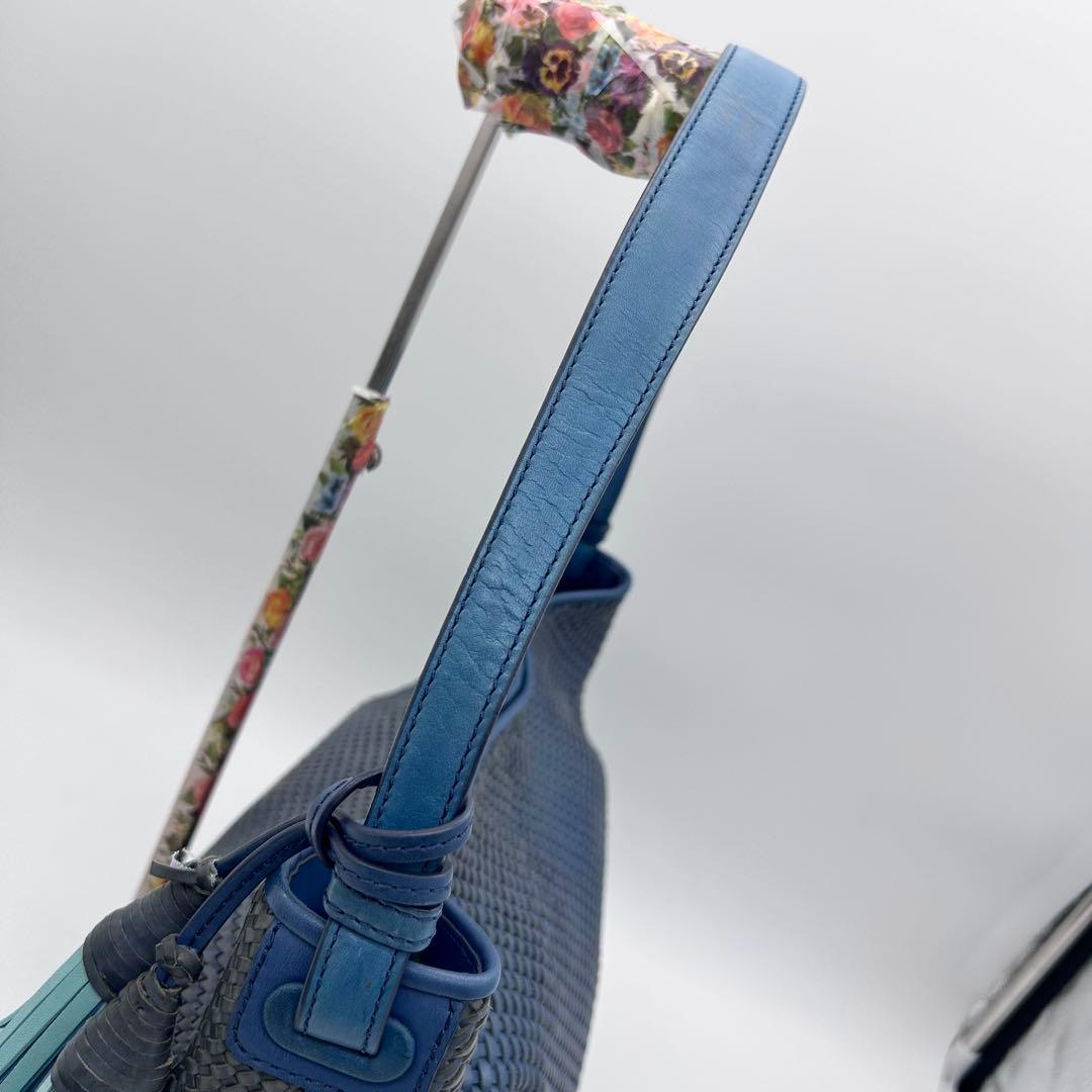 美品　トリーバーチ　ワンショルダーバッグ　編み込み　レザー　マックグロー　肩掛け