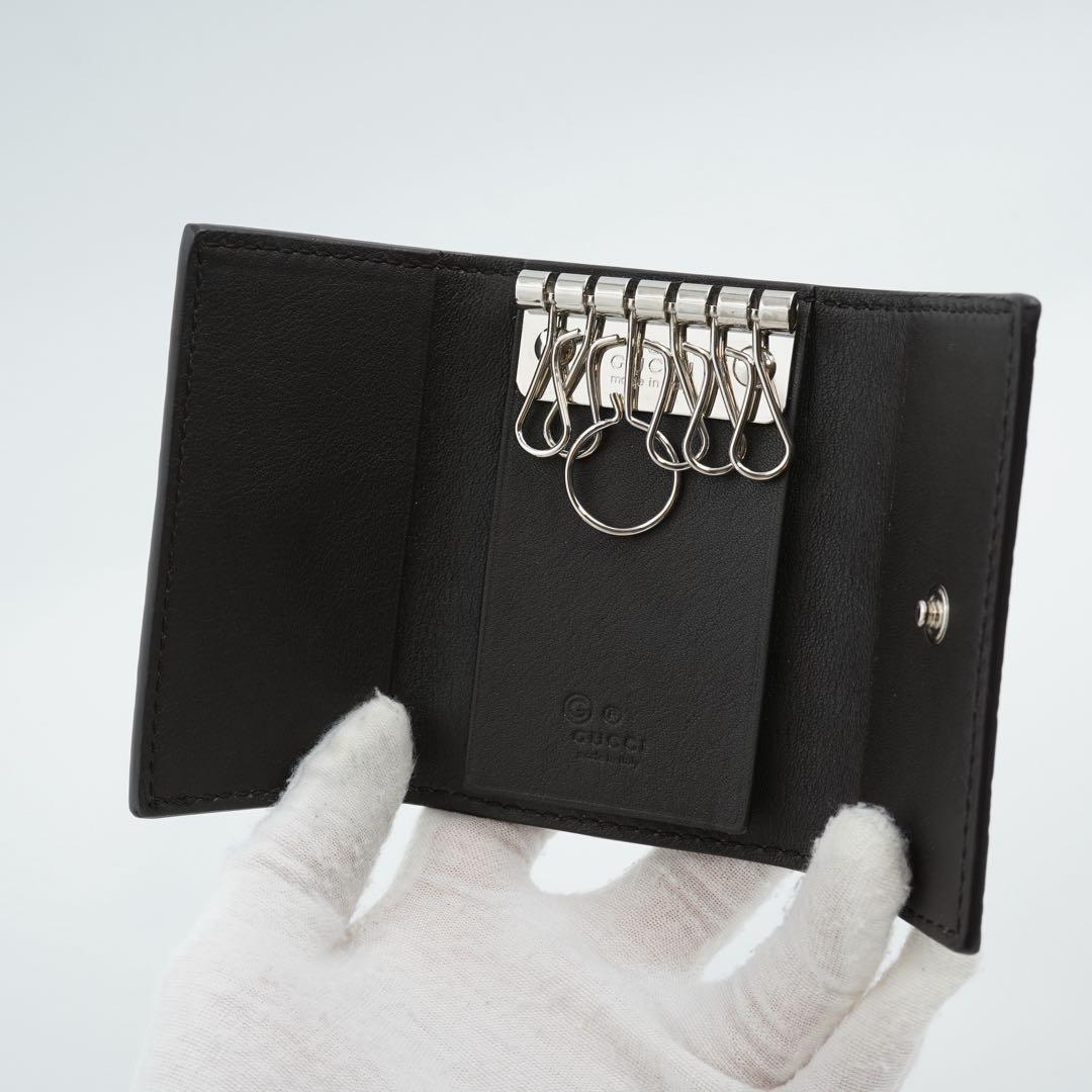 ✨極上美品・箱付き✨　グッチ　キーケース　6連　マイクロシマ　GG レザー