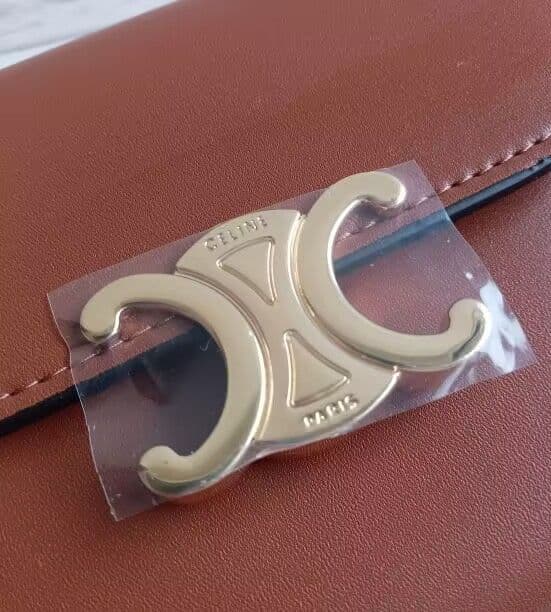 CELINE PARIS ブラウン 三つ折