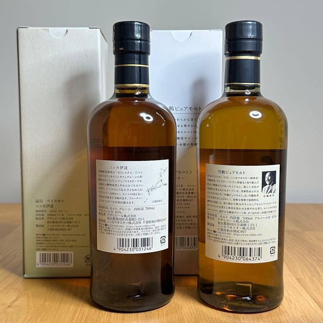 竹鶴・伊達　カートン付き７００ml 2本セット