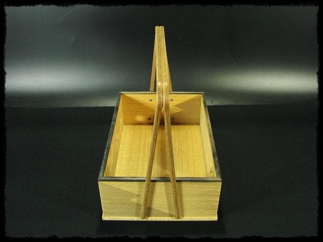 鵬雲斎好 銀杏透 手付 松皮菱 莨盆 山本貞斎 京指物 煙草盆 茶道具 f233