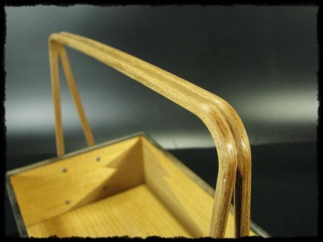 鵬雲斎好 銀杏透 手付 松皮菱 莨盆 山本貞斎 京指物 煙草盆 茶道具 f233