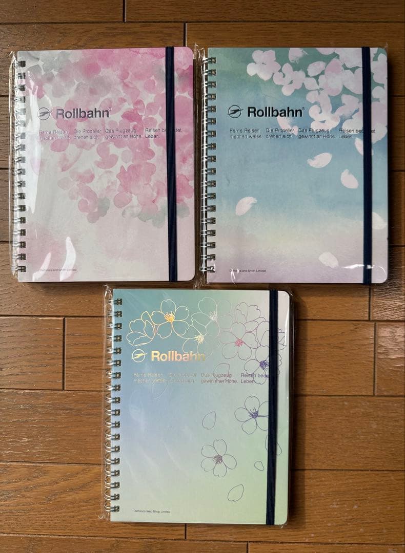 Rollbahn ポケット付きメモ L 桜　直営店チェリーブロッサム　3冊セット