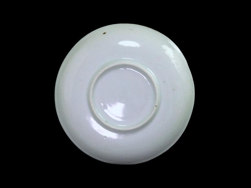 古伊万里　染錦　鶉に菊の図　４寸皿　３枚　D187A-fbve