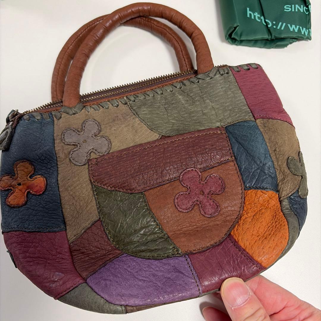 IBIZA　希少ペッカリー レザーハンドバッグ　美品！