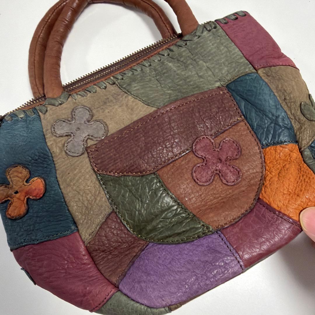 IBIZA　希少ペッカリー レザーハンドバッグ　美品！
