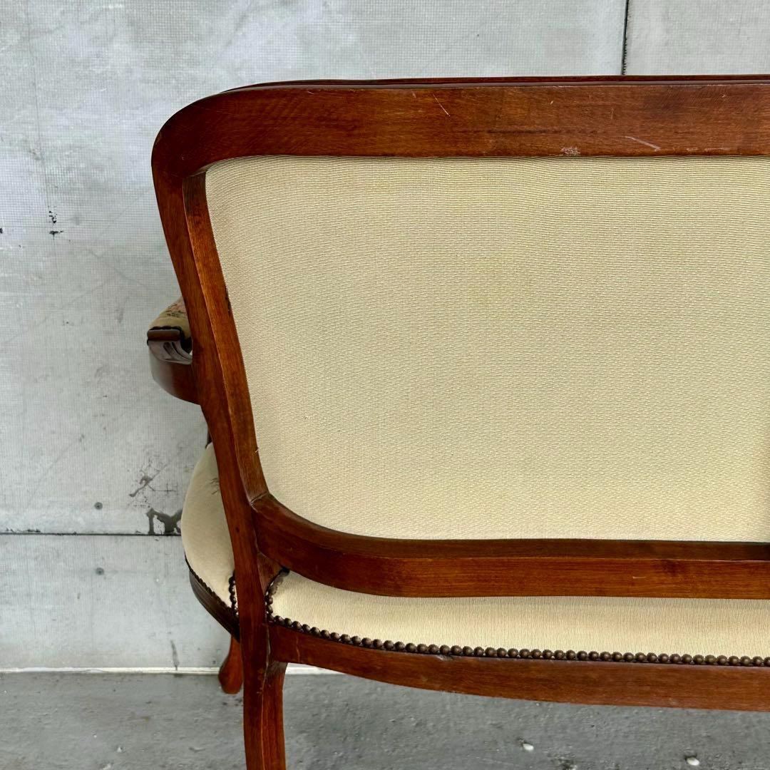 ✦王室気分✦ ロココ調アンティーク イタリア製　ゴブラン織　猫脚 ベンチソファー