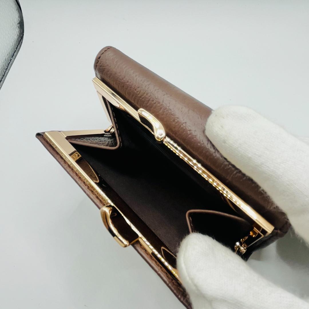 大人気 Vivienne Westwood 特価 がま口 定番 折財布 茶 人気