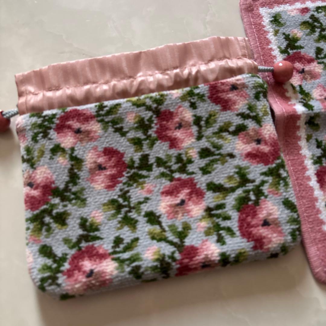 フェイラー　小花柄　巾着　ハンカチ　セット