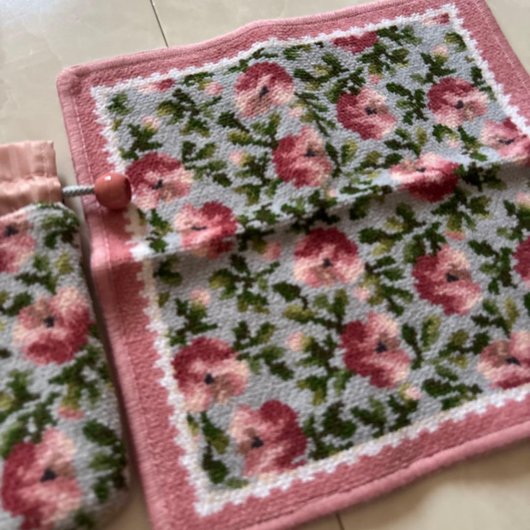 フェイラー　小花柄　巾着　ハンカチ　セット