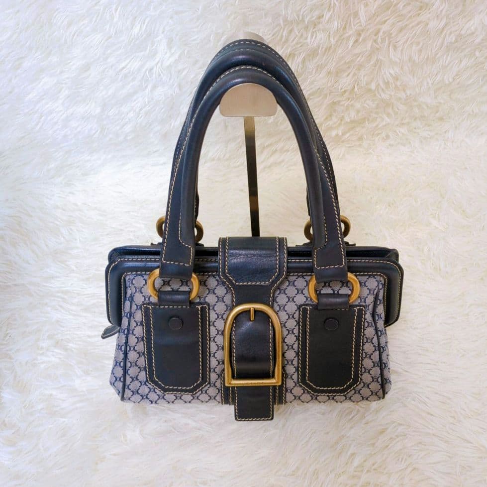 CELINE ハンドバッグ ドクターズバッグ ネイビー