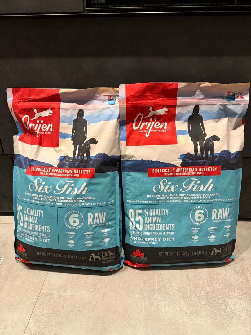 Orijen Six Fish ドッグフード 6kg 2袋