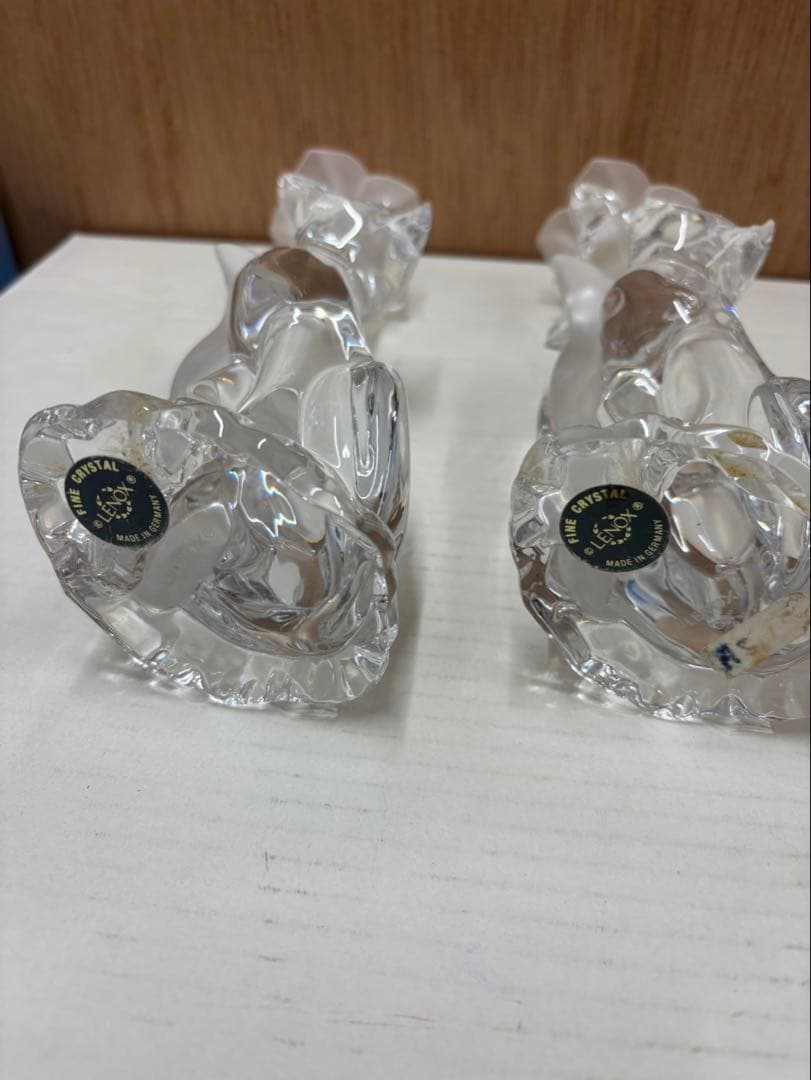 猫のクリスタル キャンドル ホルダー