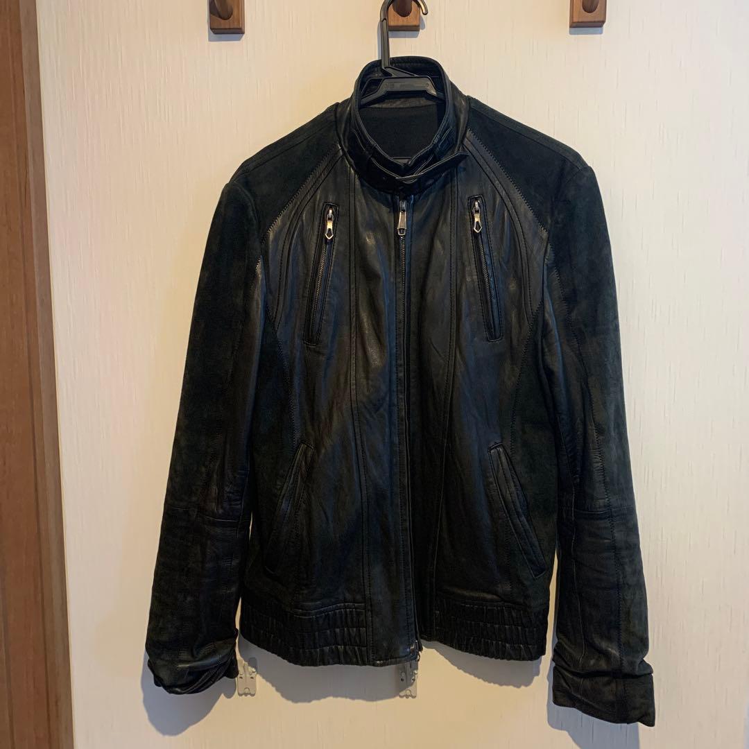 【5351 Pour Les Hommes】レザー切り替えジャケット　サイズＬ
